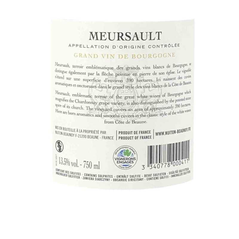 Vin blanc Meursault-Nuiton Beaunoy 75cl