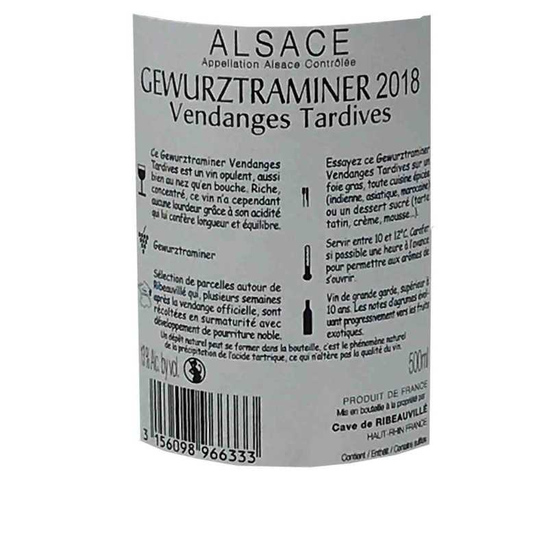 Gewurztraminer Vendanges Tardives E. Traber- Cave Ribeauvillé 50cl