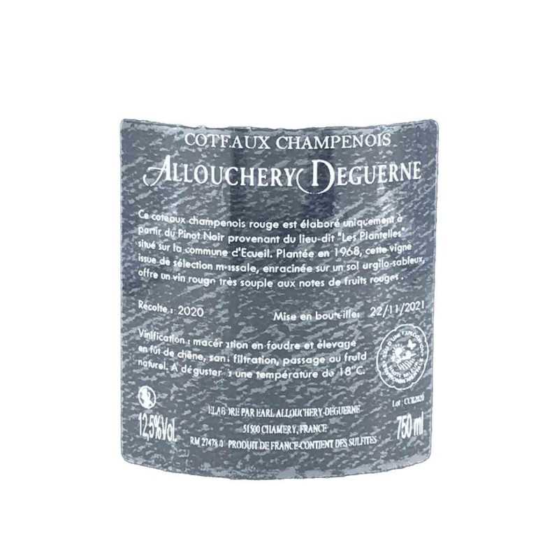 Côteaux Champenois rouge 1er Cru 'Les Plantelles" - Maison Allouchery-Deguerne 75cl