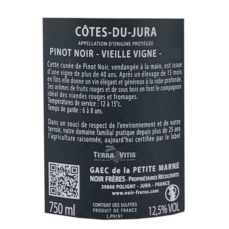 Côtes-du-Jura Pinot Noir Vieilles Vignes- Domaine Noir Frères 75cl