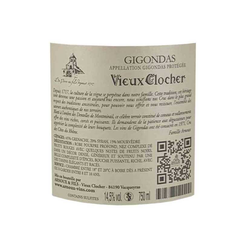 Vin Rouge-Rhône-Gigondas - Nobles Terrasses - Vieux Clocher 75cl-Arnoux