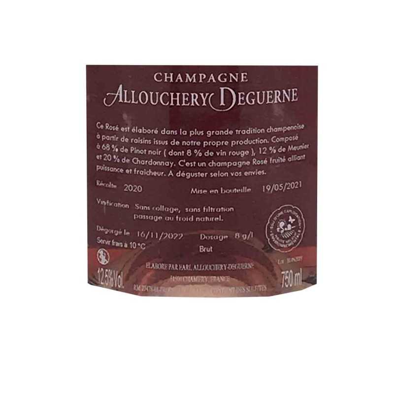 Champagne 1er Cru Rosé- Maison Allouchery-Deguerne 75cl