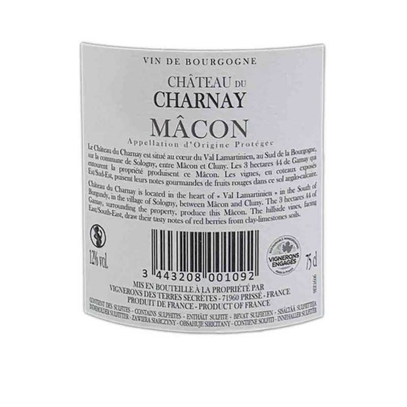 Vin rouge Bourgogne Mâcon - Château Charnay 75cl