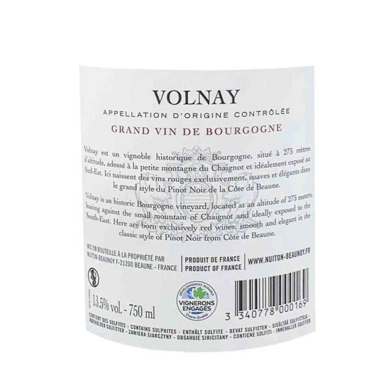 Vin Rouge Bourgogne Volnay - Nuiton Beaunoy 75cl
