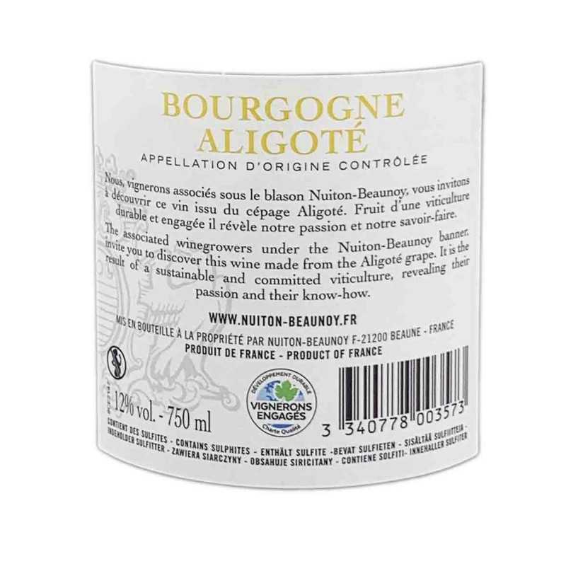 Vin Blanc Bourgogne Aligoté -Nuiton Beaunoy 75cl