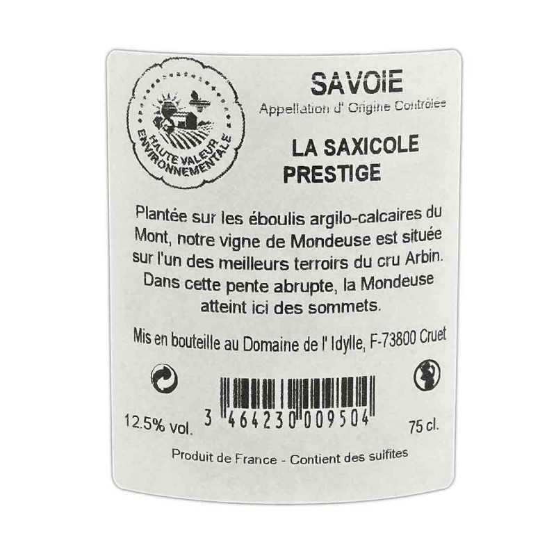 Arbin Mondeuse - Cuvée La Saxicole- Domaine L'Idylle 75cl