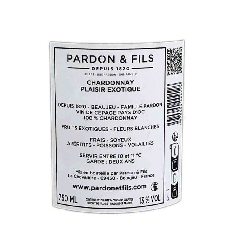 Vins de Pays d'Oc Chardonnay - Domaine Pardon & Fils 75cl