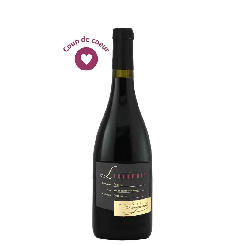 Vin rouge Corbières L'Interdit- Domaine de Longueroche 75cl