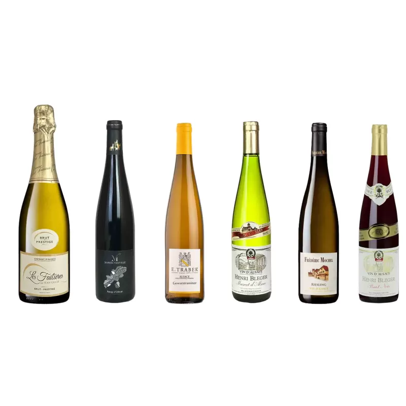 Coffret vin Découverte Alsace sélection 6 Bouteilles