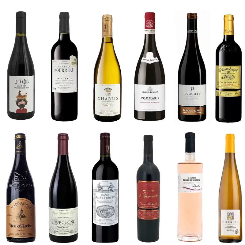 Coffret vin Découverte sélection de 12 Bouteilles