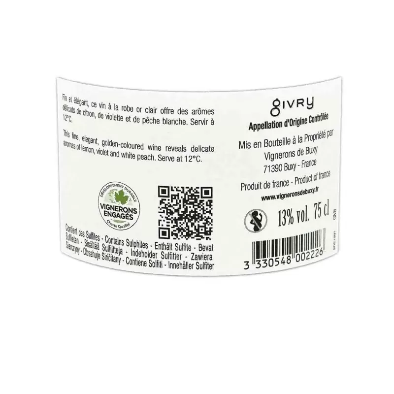 Découvrez ce Givry Blanc de Bourgogne au meilleur prix !