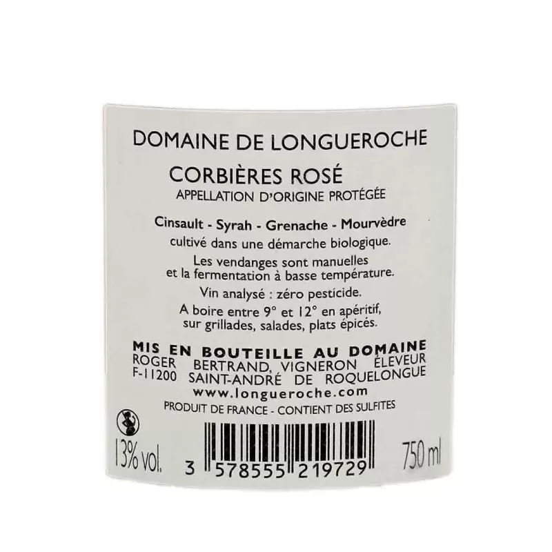 Découvrez un rosé du Domaine Longueroche avec un excellent rapport qualité-prix !