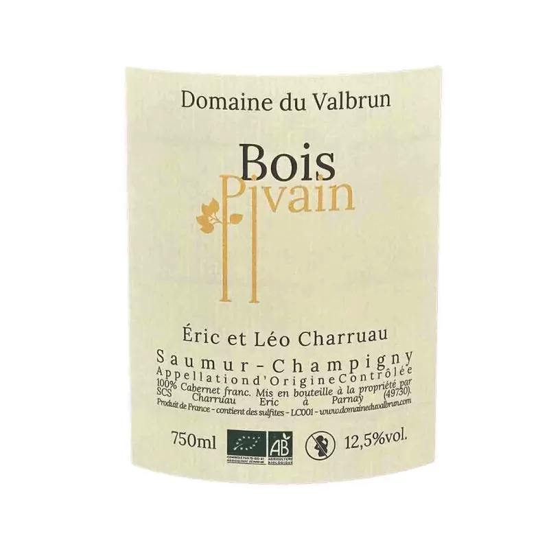 Appellation AOC Saumur Champigny BIO Domaine Valbrun à prix mini