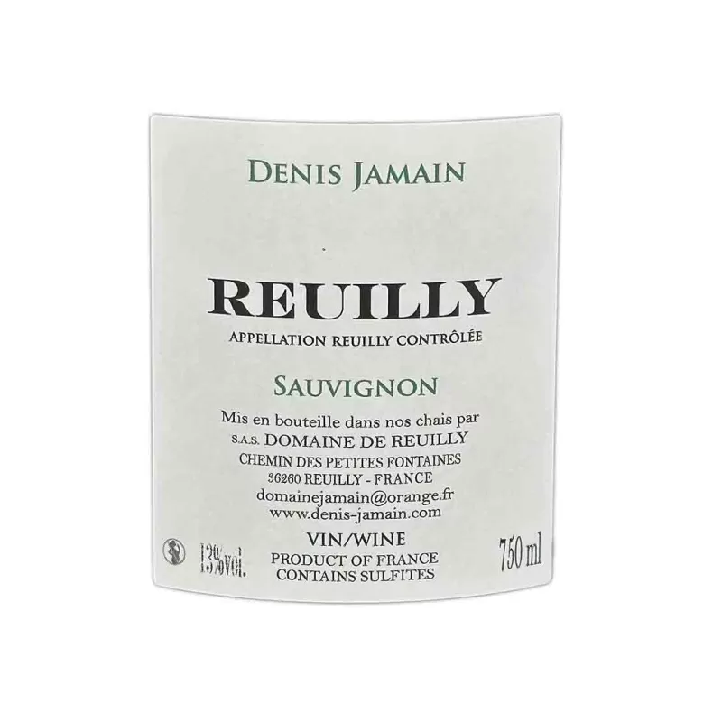 Reuilly blanc Les Coignons du Domaine Denis Jamain au meilleur prix.