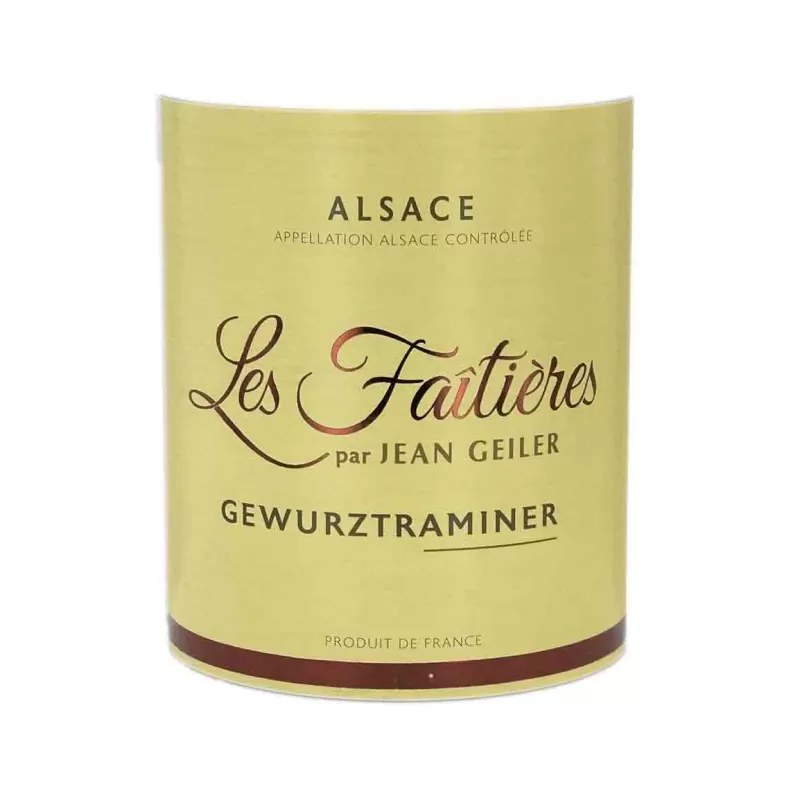 Gewurztraminer Les faitières par Jean Geiler : vin d'Alsace à prix mini