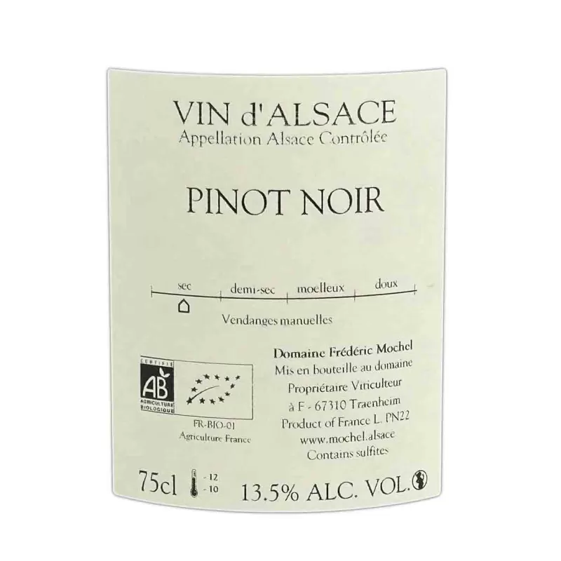 Sélection des meilleurs Pinot Noir d'Alsace Bio du Domaine Mochel !