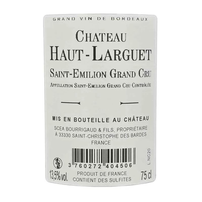 Saint-Émilion Grand Cru Château Haut Larguet à prix mini !