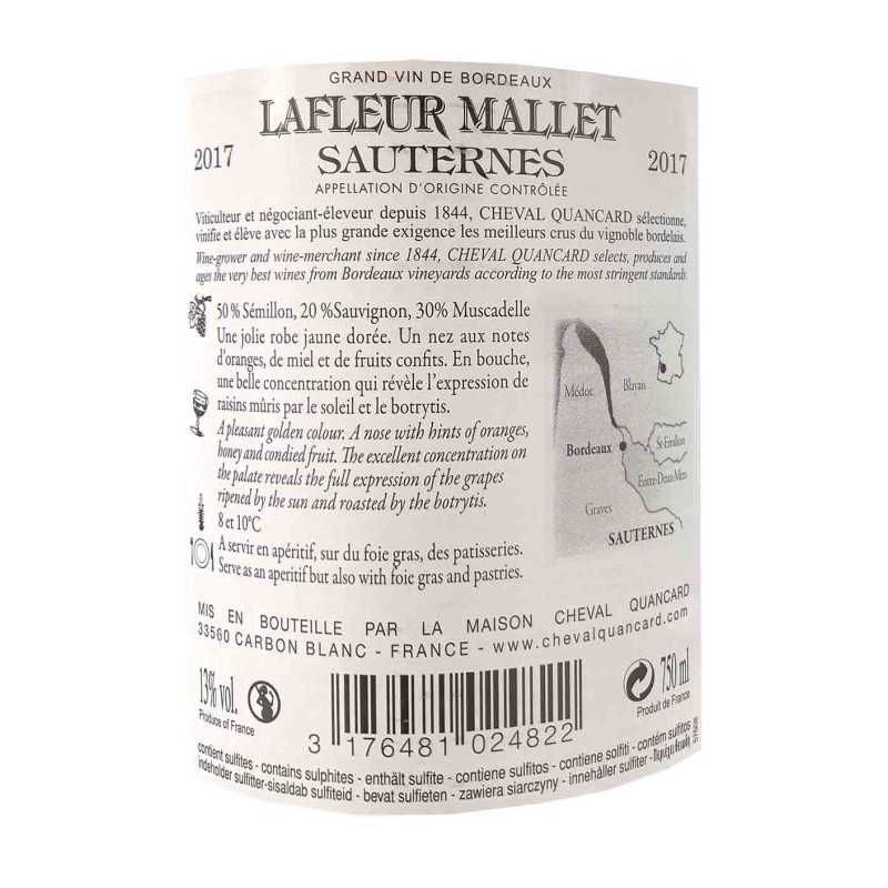 Vin Blanc Sauternes- Lafleur Mallet - Cheval Quancard 75cl