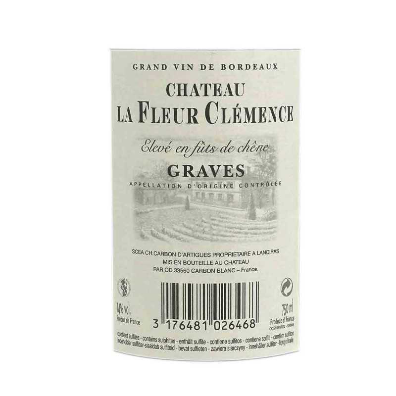 Vin Rouge Bordeaux Graves - Château Lafleur Clémence 75 cl