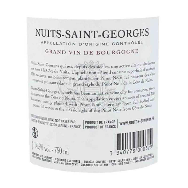 Vin Rouge Bourgogne Nuits-Saint-Georges - Nuiton Beaunoy 75cl