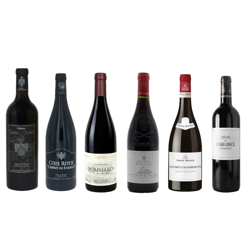 Coffret vin Grand Cru 6 Bouteilles de vins rouges